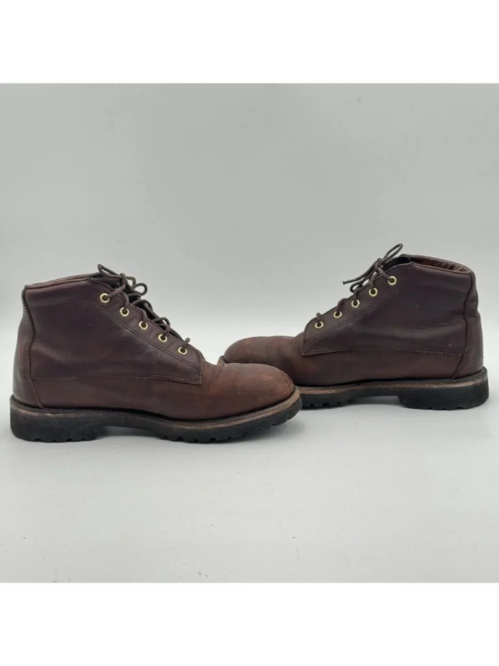 Vintage Filson Brown Leather Boots Mens 10 EE Field Chukka Smooth Toe Gumlite